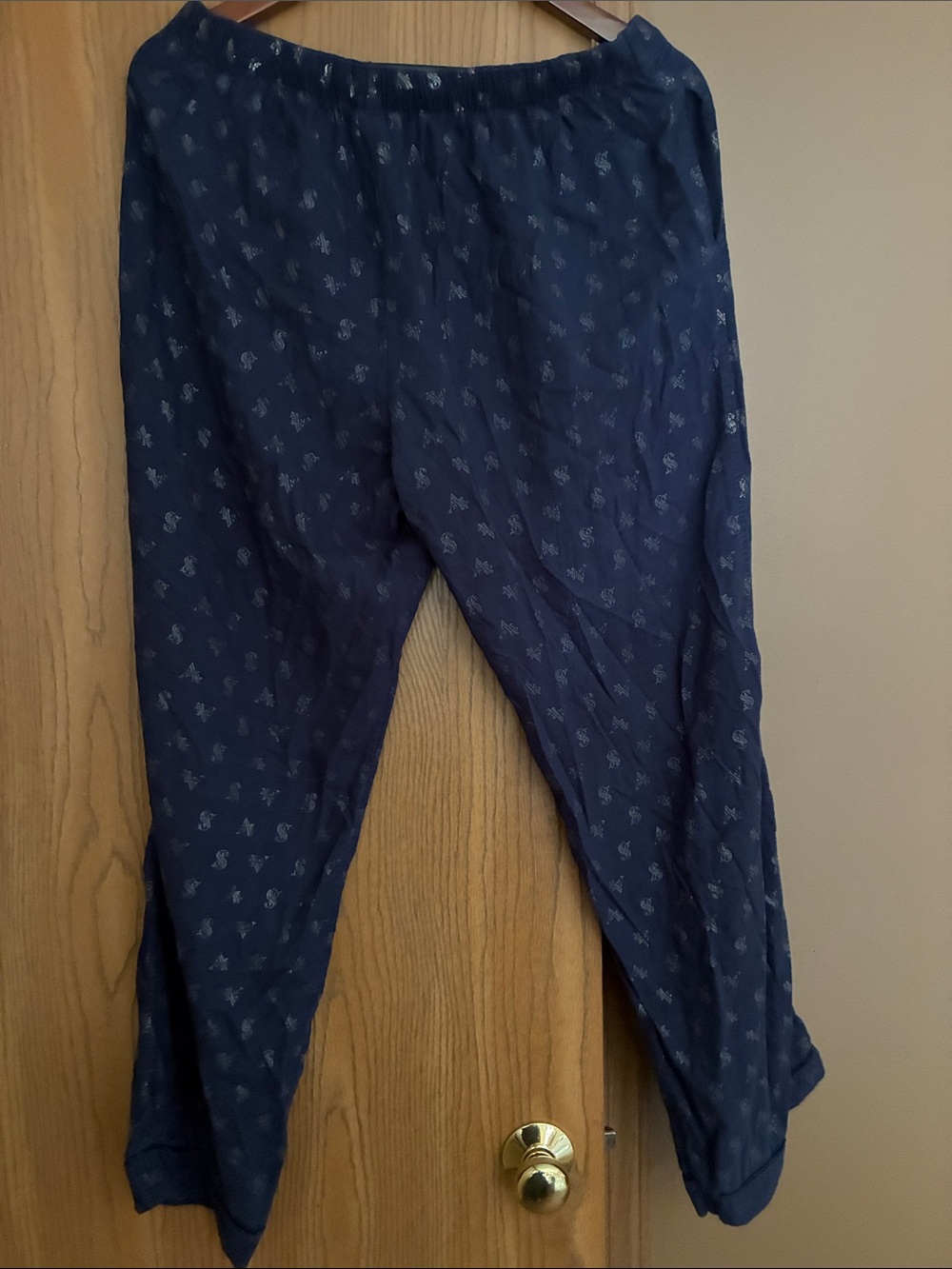Victoria's Secret Navy Blue Printed Pajama Pants - Picture 3 of 3